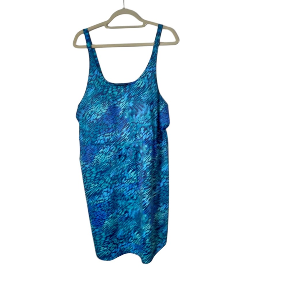 JINXUEER Women Plus Size Swim Dress  Modest Slimming One Piece Waist Tie Sz 28W